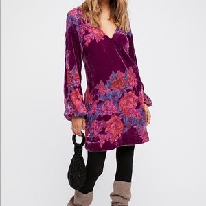 Free People Misha Burnout Velvet Dress